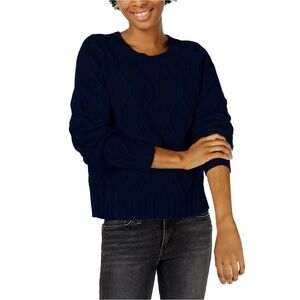 Ultra Flirt Rory Chunky Cable Knit Sweater Blue XL NWT